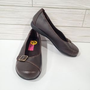 Girls Brown Shoes with Buckle